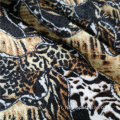 Tissu textile africain de velours imprimé par polyester pour le vêtement